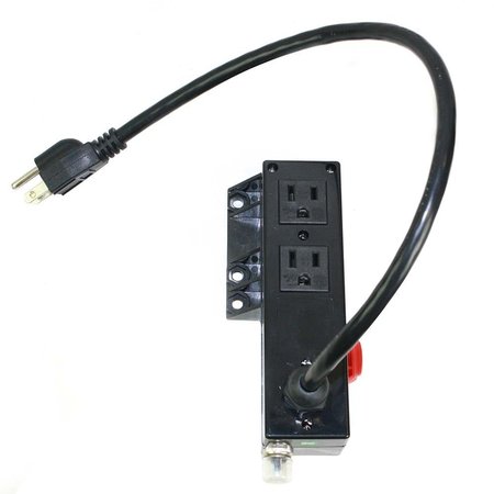 BIG HORN Power Connector for Work Table (Router or Other) with Built-in GFCI, 125V, 15A w/1.6ft Cord 14 AWG 18809